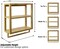 3-Tier Sorbus Bamboo Shelves & Towel Rack - Wall Mounted Storage and Organization for Bathroom, Kitchen & more
